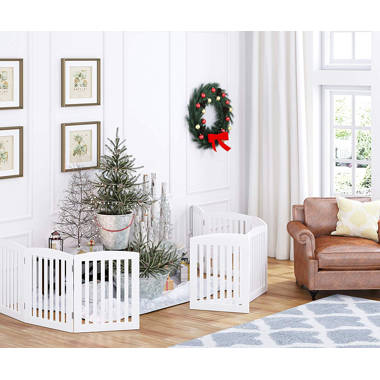 White wooden pet clearance gate